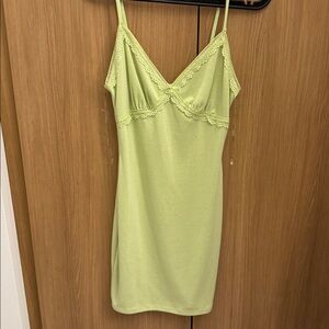 Green lace Blāshe dress